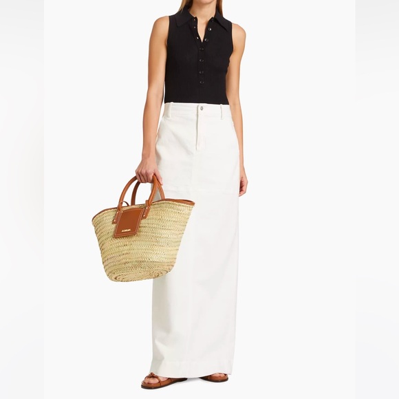 NWT ALC Hunter Denim Maxi Skirt in White - Picture 4 of 9